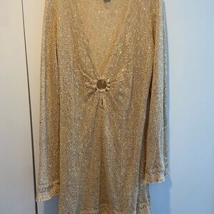 House of Harlow 1960: Chic Gold Knit Cover-Up